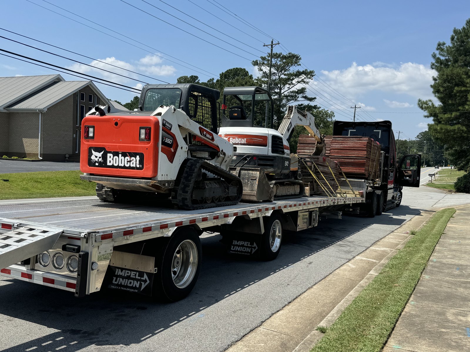 Construction equipment coordinated by SCI Management working on site